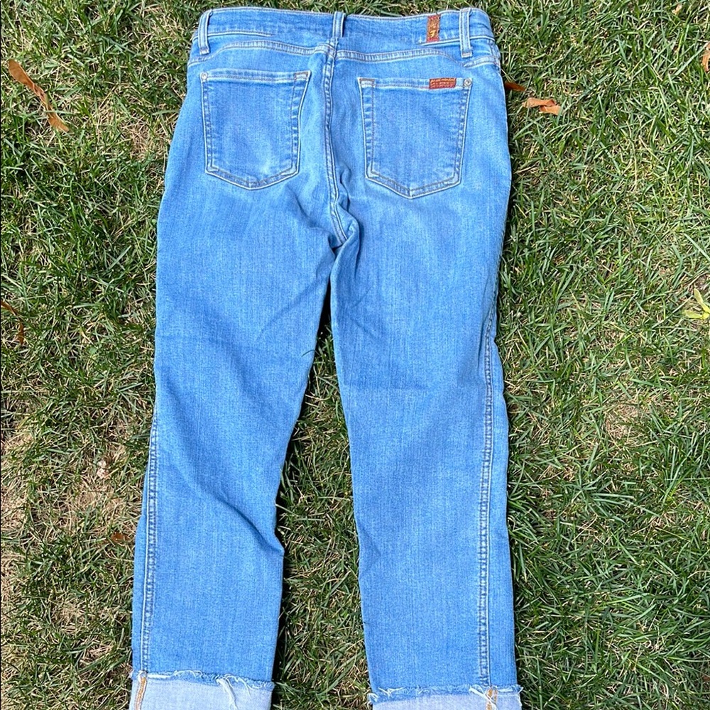 7 For All Mankind High Rise Blue Jeans - Picture 4 of 4